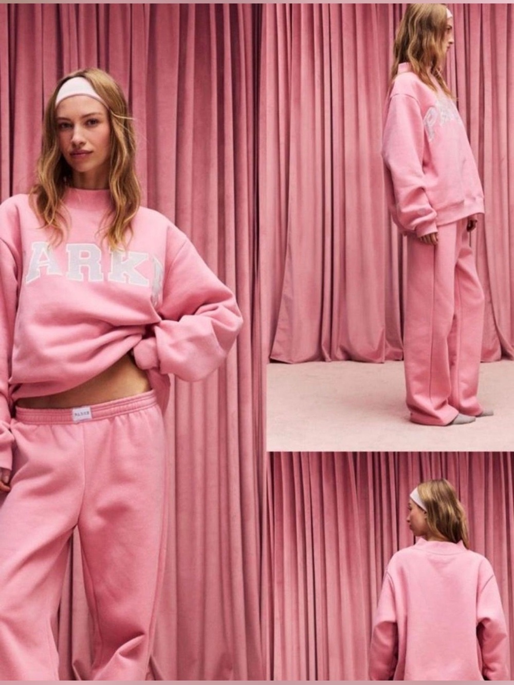 Relaxed Pink Crewneck Sweatshirt